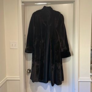 turkis tukku mink long coat with reversible rain taffeta